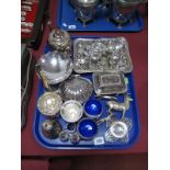 Atkin Brothers Teapot, Angle bon bon dish, other plated ware:- One Tray