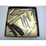 Pen Knives; Greenhough, Southern & Richardson, Brooks & Brooks, Butler, Newton, Watts, etc, stag,