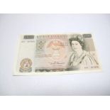 A Circulated David Henry Fitzroy Somerset Fifty Pounds Banknote, number A01307925.