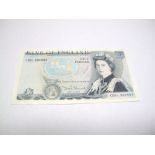 A Lightly Circulated David Henry Fitzroy Somerset Five Pounds Banknote, number C591894992.
