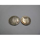 A Pair of Silver Maundy Fourpences; 1735 (VF) and 1833 (VF).