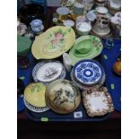 A Carlton Ware "Australian Design" Leaf Moulded Dish and Matching Jam Dish, further Carlton Ware