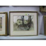 Gwilym John Blockley  Watercolour "Cotswold Barn", signed G. John Blockley lower right, Fraser