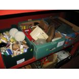 A Large Quantity of Miscellaneous Collectables, including matchboxes, old lamps, tins, coin cabinet,