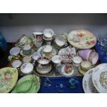 Royal Albert, Tuscan, Grosvenor, Richmond, and Other Tea ware, comport:- One Tray