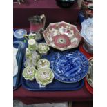 Japanese Early XX Century Trinket Set, bowl (damaged), XIX jug, Wedgwood Fairbanks plate:- One Tray