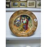 Beswick Wall Plate of Romeo and Juliet, titled "For In a Minute There Are Many Days."