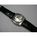 Rado; A Gent's 'Golden Sabre' Automatic Wristwatch, the signed silver dial with baton markers and