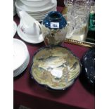 An Early XX Century Japanese Satsuma Bowl, with shaped edge, depicting female figures, stamped "Made