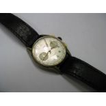 Ado; A Chronograph Gent's Wristwatch, the signed dial with Arabic numerals and two subsidiary dials,