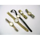 A 9ct Gold Cased Lady's Wristwatch, together with further lady's wristwatches.