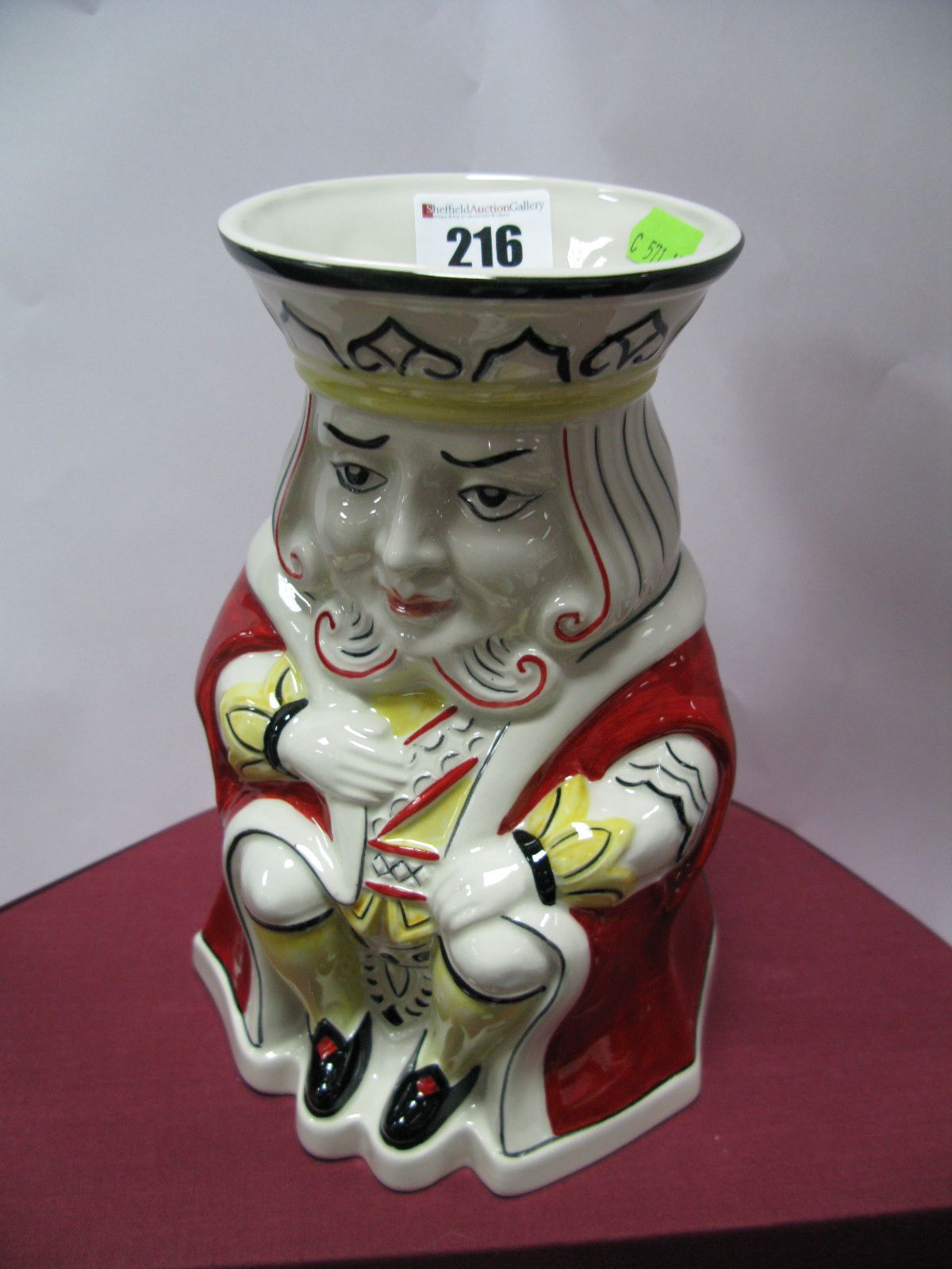 A Lorna Bailey "King of Hearts" Vase, prototype.