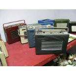 Four Circa 1960's Hacker Portable Radios, including Herald in cream and black, a Herald in blue, a