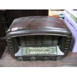 A Circa 1950 Strad Model 511 Valve Radio, with brown bakelite cabinet and four sculptured tuning