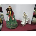 Royal Doulton Figurines "Clarissa" HN1525 and "Minuet" HN2019.