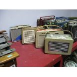 Three Vintage Transistor Radios, including a Kolster-Brandes Cavalier in blue and ivory, a Decca
