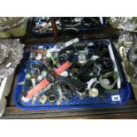 A Large Mixed Lot of Assorted Wristwatches :- One Tray