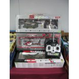 Three Boxed Syma Infrared Control Helicopters, S111G U.S. Military, S026G U.S. Chinook Twin Rotor