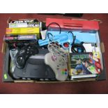 A Mixed Box of Video Gaming Items, including a Nintendo 64 console and Starfox 64 game and rumble