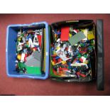 Two Large Boxes of Predominantly Mega Blocks, with some Lego mixed in.