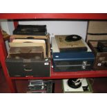 A Circa 1960's B. S. R Fidelity Turntable, together with a collection of 78RPM records including