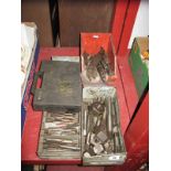 A Quantity of Tap and Dies, drill bits, etc.