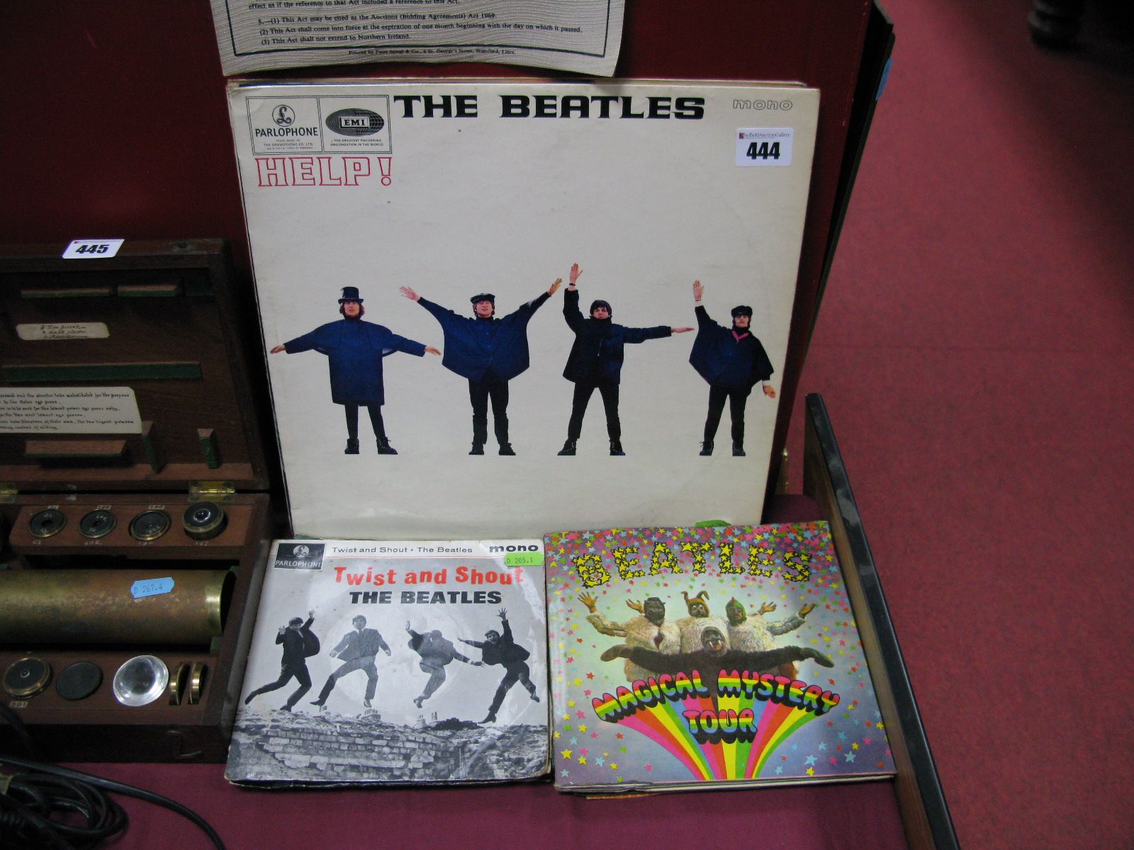 Beatles Vinyl; LP's including "Beatles for Sale" mono PMC 1240, "Help" mono, and "Rubber Soul"