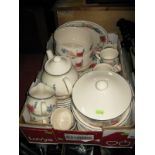 A Quantity of Circa 1990's Hornsea Pottery "Romance" Tea and Dinnerware's, of approximately fifty