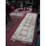 A Turkish Wool "Milas" Runner, 304 x 85cms, and Shirvan rug, 118 x 75cms. (2)