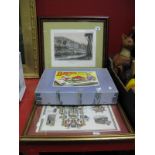 A Bayco Building Set No. 2, (part fitted), in original box, a graphite signed limited edition