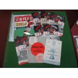 Manchester United Programmes, 1957 FA Cup semi final vs. Birmingham City (creased), 58 European