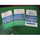 1953 FA Cup Final Programme, Blackpool vs. Bolton (cover tear), 1957 Aston Villa vs. Manchester