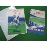 1949 and 1950 FA Cup Final Programmes, (rusty staples).