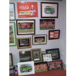 Rotherham United, a quantity of framed team prints, montages, Coca Cola "Win a Player", etc. (16)