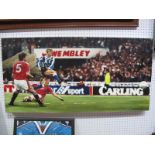 J. Birch Sheffield Artist Oil on Canvas , of John Sheridan scoring the winner for Sheffield