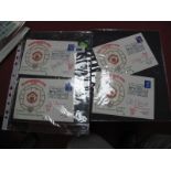 Manchester United Autographed First Day Covers, Football League commemorative series, each stamped