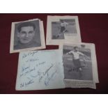 Tottenham Hotspur Autographs, circa 1950, nine ink signatures on album page including Alf Ramsay,