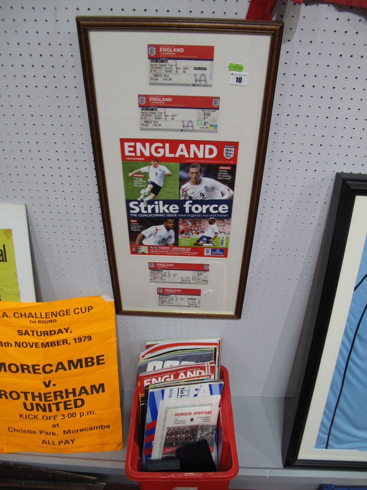 England Programmes of Varying Levels, 1960's-2000's, including with tickets vs. Macedonia 2006 (