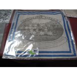 Manchester City Linen Handkerchief. Featuring oval black and white image of team squad and