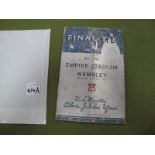 1935 FA Cup Final Programme, Sheffield Wednesday vs. West Bromwich Albion (creased, grubby.)