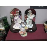 Two Coalport Golden Age Figurines 'Beatrice at the Garden Party' and 'Louisa at Ascot'; plus a Royal