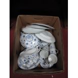 Mason's "Denmark" Dinnerware, of nineteen pieces, Johnson Bros similar, etc:- One Box