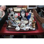 A Cheshire Cat 97, quantity of figures, character jug, etc:- One Tray