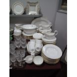 A Large Spode China Dinner and Tea Service, "Capri" pattern, together with Royal Worcester sugar