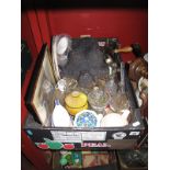 Spode 'Shima' Vase, vintage marmalade shredder, glassware, novelty salt and pepper etc:- One Box