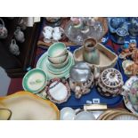 Susie Cooper Teaware, streaked pottery vase and bowl, Arthur Woods Imari hot water jug, etc:- One