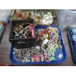 A Large Mixed Lot of Assorted Costume Jewellery, including bangles, beads, earrings, bracelets,