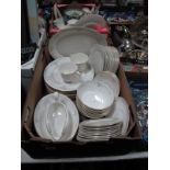 A Quantity of Royal Doulton Vogue Tea and Dinner Ware, of approximately forty eight pieces:- One