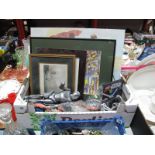 Parisian Scene Oil, prints, action men and Star Wars figures:- One Box