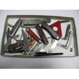 Assorted Single and Multiblade Folding Pocket Knives:- One Tray